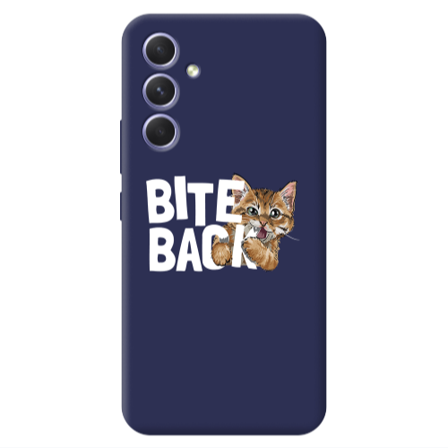 Samsung A56 bitte back cat Dark blue Colored Silicone TPU Θήκη