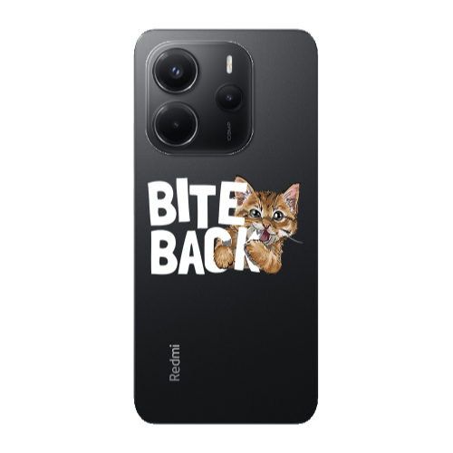 Xiaomi Redmi Note 14 bitte back cat Transparent Silicone TPU Θήκη