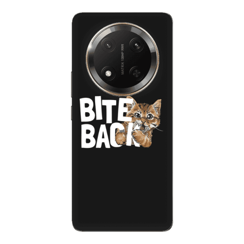 Honor Magic 7 Lite bitte back cat Black Colored Silicone TPU Θήκη