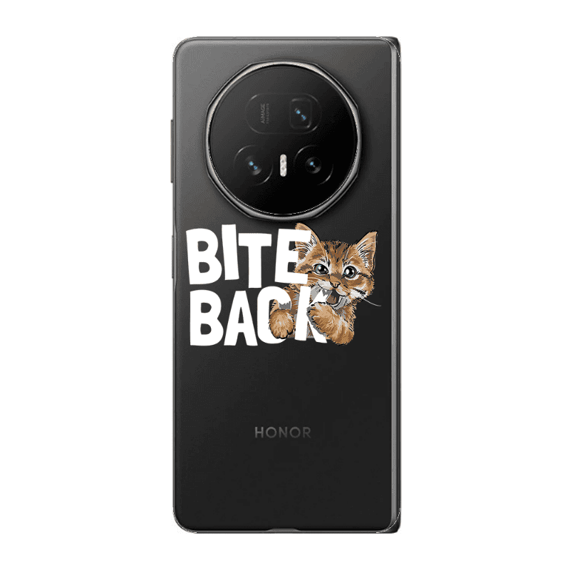 Honor Magic V5 bitte back cat Transparent Silicone TPU Θήκη