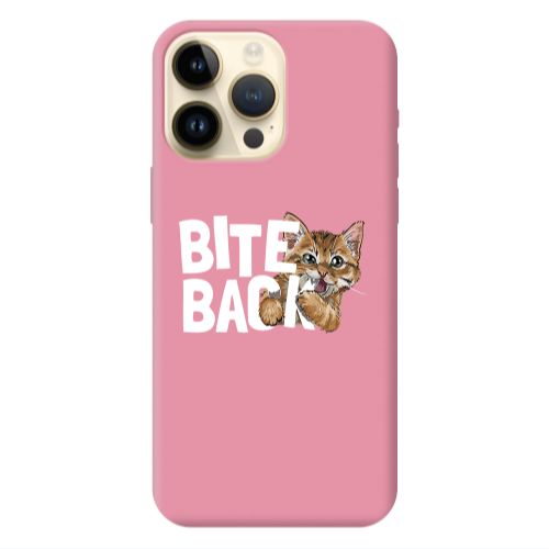 Apple iPhone 13 Pro Max bitte back cat Pink Colored Silicone TPU Θήκη