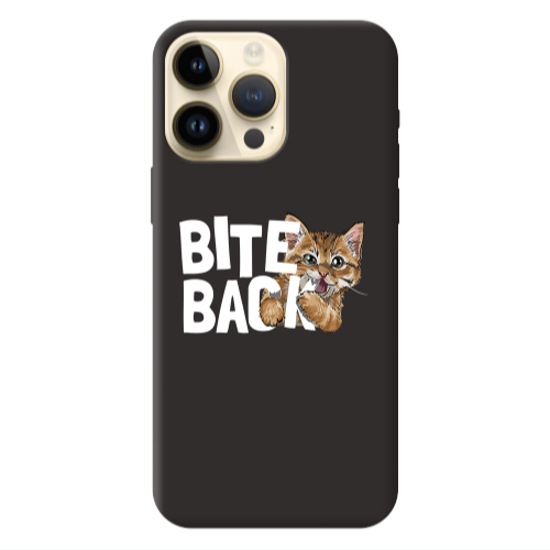 Apple iPhone 13 Pro Max bitte back cat Black Colored Silicone TPU Θήκη