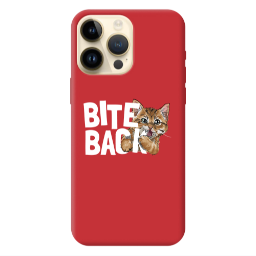 Apple iPhone 13 Pro Max bitte back cat Red Colored Silicone TPU Θήκη