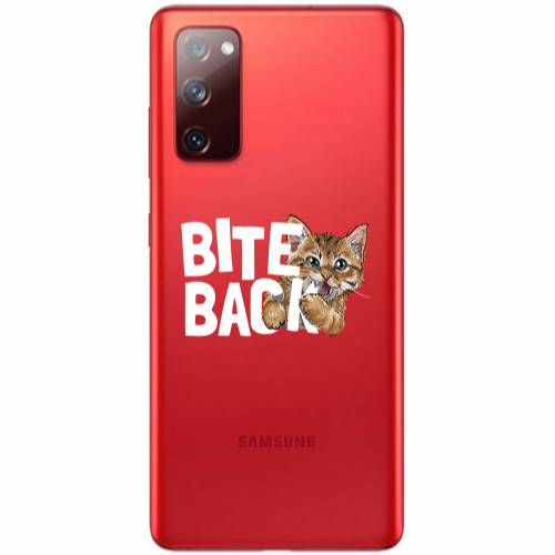 Samsung S20 FE bitte back cat Transparent Silicone TPU Θήκη