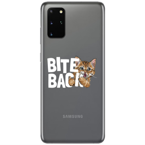 Samsung S20 Plus bitte back cat Transparent Silicone TPU Θήκη