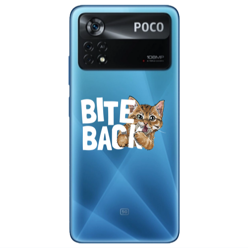 Xiaomi Poco X4 Pro bitte back cat Transparent Silicone TPU Θήκη