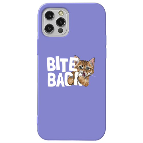 Apple iPhone 13 Pro bitte back cat Purple Colored Silicone TPU Θήκη