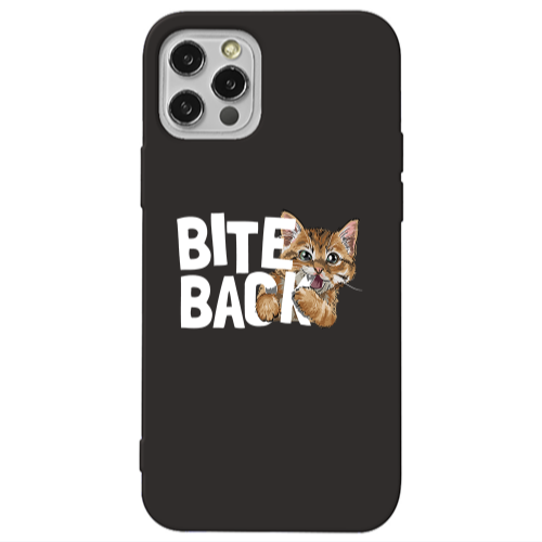 Apple iPhone 13 Pro bitte back cat Black Colored Silicone TPU Θήκη
