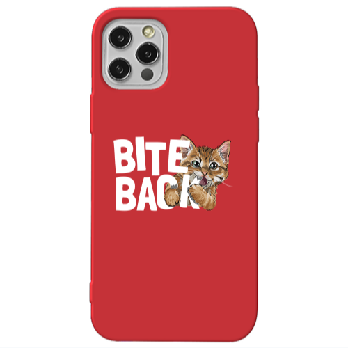 Apple iPhone 13 Pro bitte back cat Red Colored Silicone TPU Θήκη