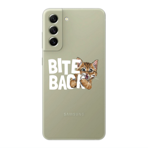 Samsung S21 PLUS bitte back cat Transparent Silicone TPU Θήκη