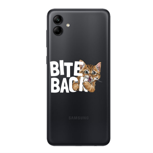 Samsung A04 bitte back cat Transparent Silicone TPU Θήκη