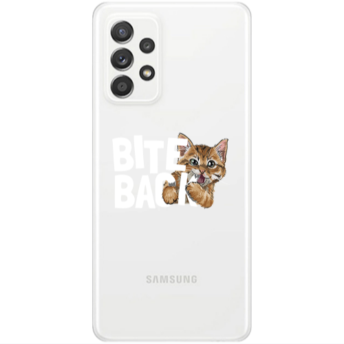Samsung A23 bitte back cat Transparent Silicone TPU Θήκη