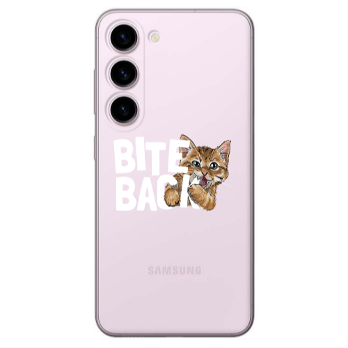 Samsung S23 Plus bitte back cat Transparent Silicone TPU Θήκη