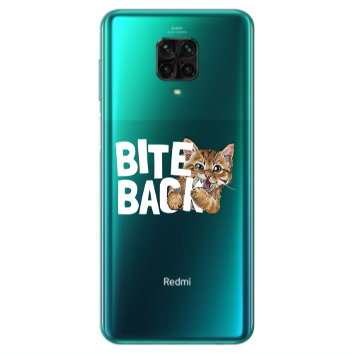 Xiaomi Redmi Note 9S bitte back cat Transparent Silicone TPU Θήκη