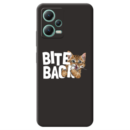 Xiaomi Redmi Note 12 Pro 5G bitte back cat Black Colored Silicone TPU Θήκη