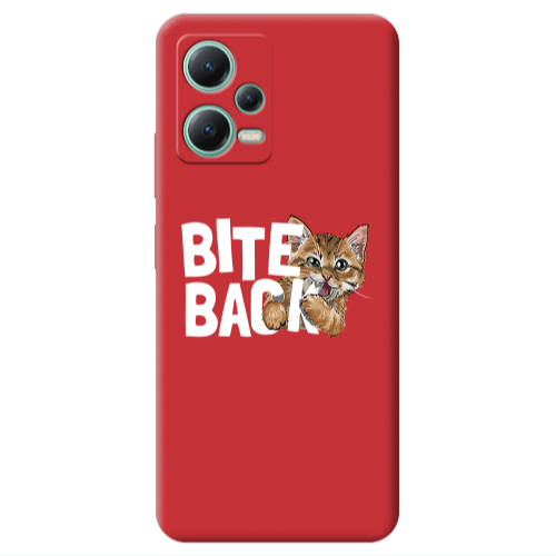 Xiaomi Redmi Note 12 Pro 5G bitte back cat Red Colored Silicone TPU Θήκη
