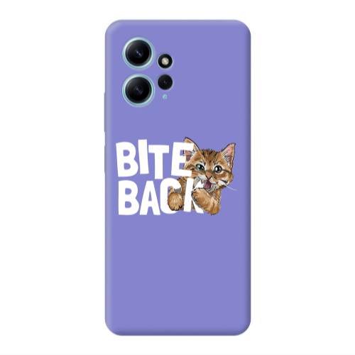 Xiaomi Redmi Note 12 4G bitte back cat Purple Colored Silicone TPU Θήκη