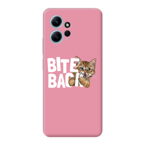 Xiaomi Redmi Note 12 4G bitte back cat Pink Colored Silicone TPU Θήκη