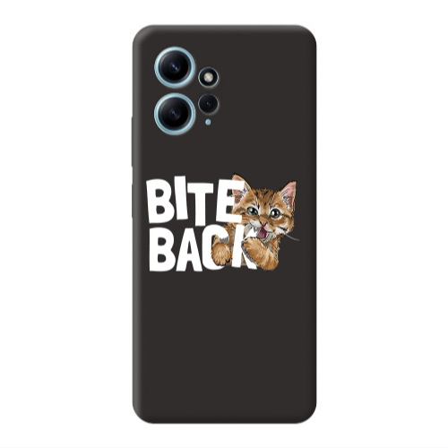 Xiaomi Redmi Note 12 4G bitte back cat Black Colored Silicone TPU Θήκη