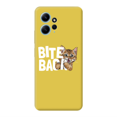 Xiaomi Redmi Note 12 4G bitte back cat Yellow Colored Silicone TPU Θήκη