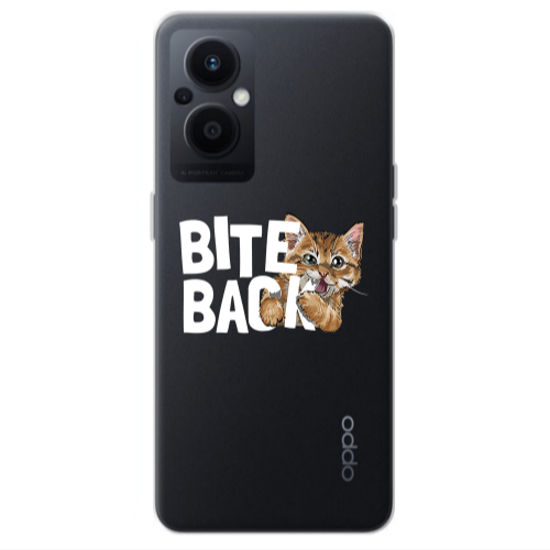 Oppo Reno 7 Lite bitte back cat Transparent Silicone TPU Θήκη