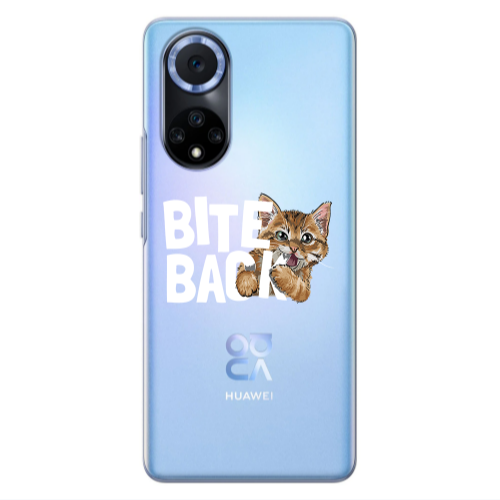 Huawei Nova 9 bitte back cat Transparent Silicone TPU Θήκη