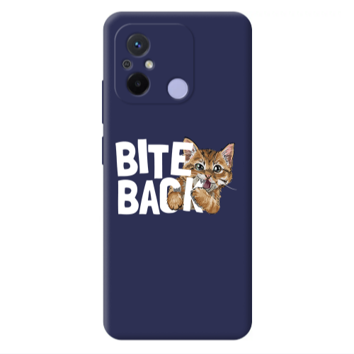 Xiaomi Redmi 12C bitte back cat Dark blue Colored Silicone TPU Θήκη