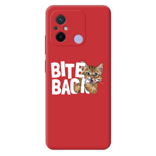 Xiaomi Redmi 12C bitte back cat Red Colored Silicone TPU Θήκη