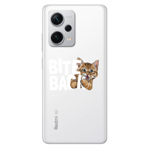 Xiaomi Redmi Note 12 5G bitte back cat Transparent Silicone TPU Θήκη