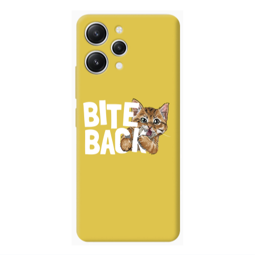 Xiaomi Redmi 12 bitte back cat Yellow Colored Silicone TPU Θήκη