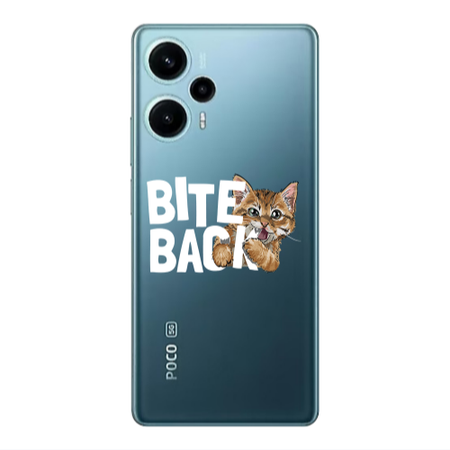 Xiaomi Poco F5 bitte back cat Transparent Silicone TPU Θήκη