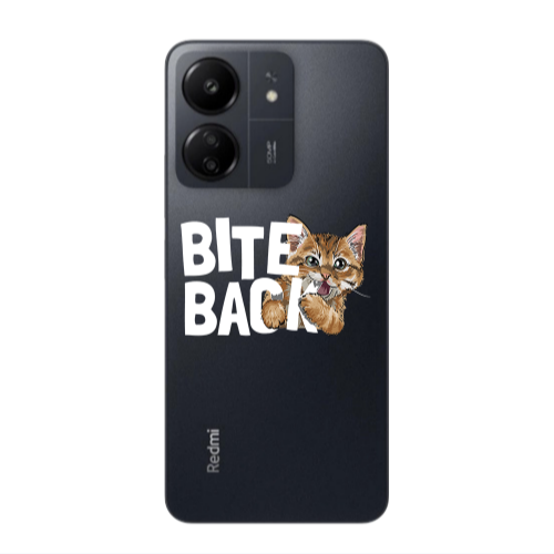 Xiaomi Redmi 13C bitte back cat Transparent Silicone TPU Θήκη
