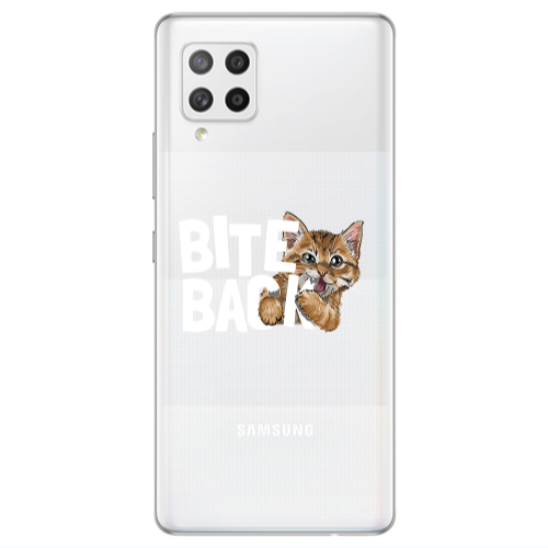 Samsung A42 5G bitte back cat Transparent Silicone TPU Θήκη