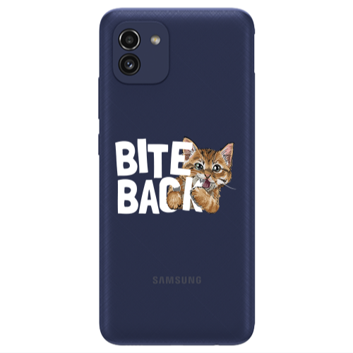 Samsung A03 bitte back cat Transparent Silicone TPU Θήκη