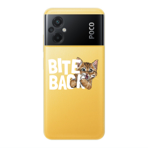 Xiaomi Poco M5 bitte back cat Transparent Silicone TPU Θήκη