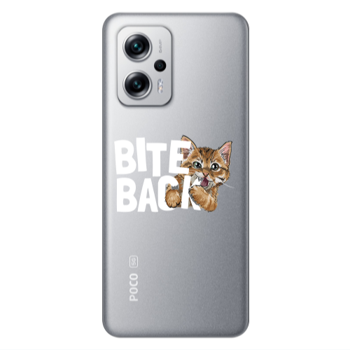 Xiaomi Poco X4 GT bitte back cat Transparent Silicone TPU Θήκη