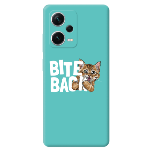 Xiaomi Poco X5 bitte back cat Turquoise Colored Silicone TPU Θήκη