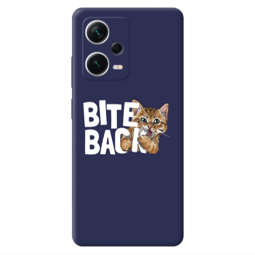 Xiaomi Poco X5 bitte back cat Dark blue Colored Silicone TPU Θήκη