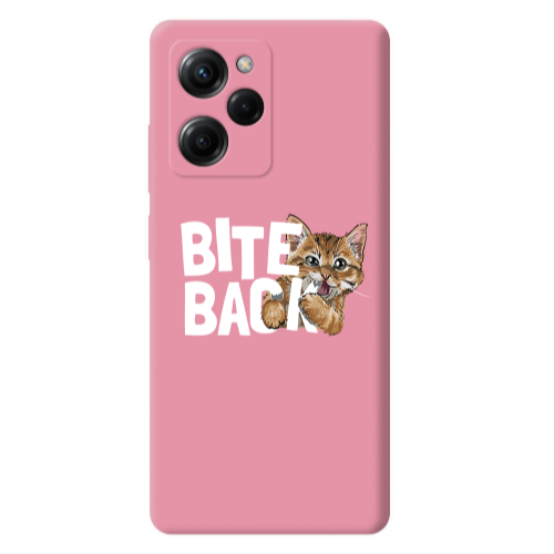 Xiaomi Poco X5 Pro bitte back cat Pink Colored Silicone TPU Θήκη