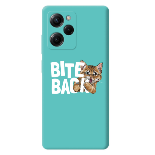 Xiaomi Poco X5 Pro bitte back cat Turquoise Colored Silicone TPU Θήκη