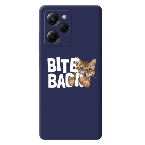 Xiaomi Poco X5 Pro bitte back cat Dark blue Colored Silicone TPU Θήκη