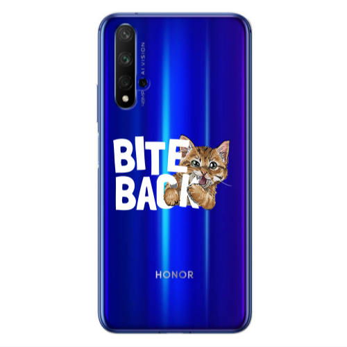 Huawei Nova 5 T bitte back cat Transparent Silicone TPU Θήκη