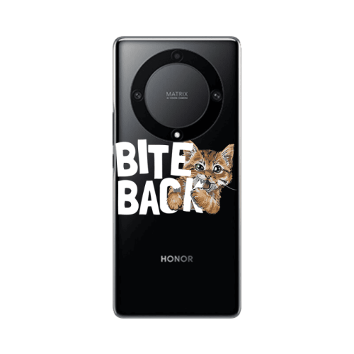 Honor Magic5 Lite 5G bitte back cat Transparent Silicone TPU Θήκη