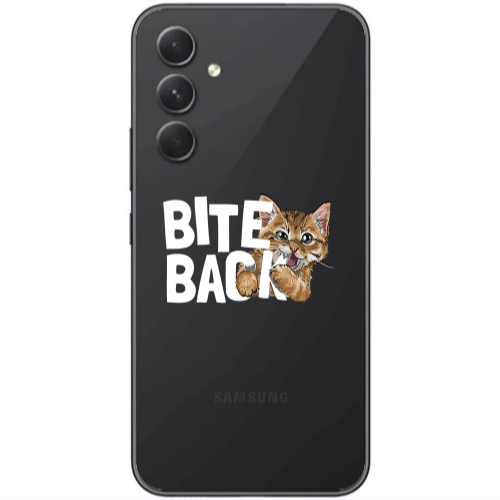 Samsung  Galaxy A05s bitte back cat Transparent Silicone TPU Θήκη