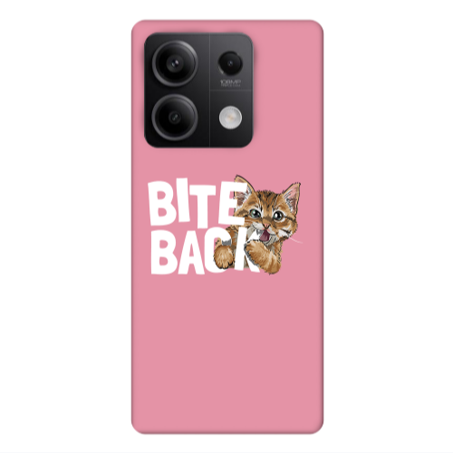 Xiaomi Redmi Note 13 5G bitte back cat Pink Colored Silicone TPU Θήκη