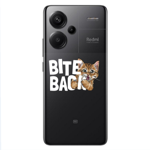Xiaomi Redmi Note 13 Pro+ 5G  bitte back cat Transparent Silicone TPU Θήκη