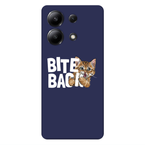 Xiaomi Redmi Note 13 4G bitte back cat Dark blue Colored Silicone TPU Θήκη