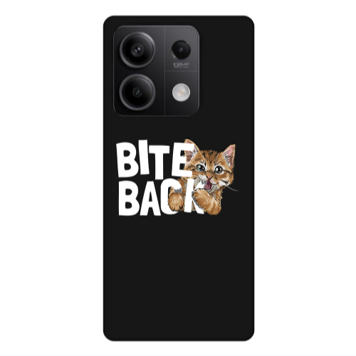 Xiaomi Redmi Note 13Pro 5G bitte back cat Black Colored Silicone TPU Θήκη
