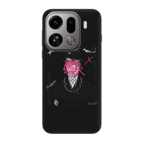 Oppo Find X9 Pro Awes Black Colored Silicone TPU Θήκη