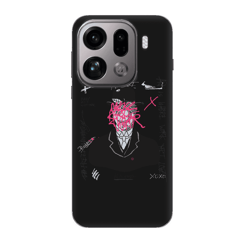 Oppo Find X9 Pro Awes Black Colored Silicone TPU Θήκη